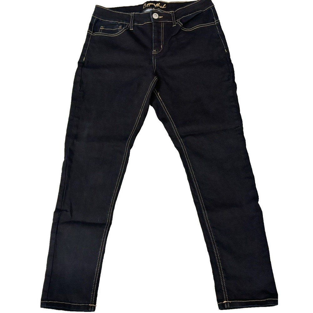 Copperflash Curvy Ankle Skinny High Rise Jeans Dark/Black Stretch Women Sz 10